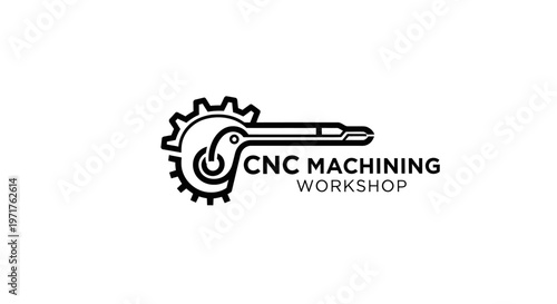 CNC Machining Workshop Logo - Industrial Gear and Tool Design