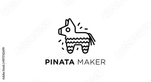 Handcrafted Pinata Maker Logo - Festive Celebration Icon