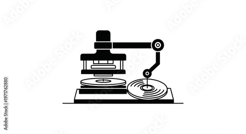 Vinyl Record Pressing Machine - Manufacturing Music Production Line
