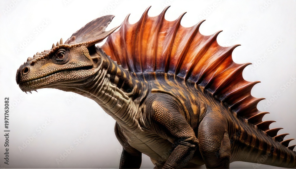 Fototapeta premium Dimetrodon Model - A Detailed Look at a Prehistoric Reptile.