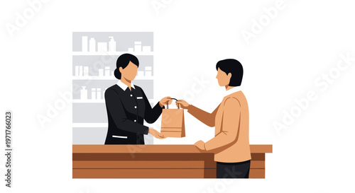 High-end healthcare professional providing personalized concierge service to a client, representing excellence in pharmaceutical care and premium patient experience.