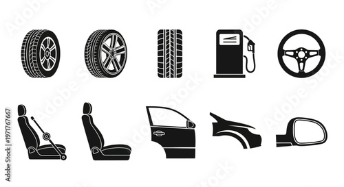 Minimalist Outline Vector Icons of Alcoholic Drinks and Bottles for Bars, Menus, and Beverage Industry