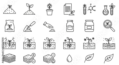 Minimalist Outline Vector Icons of Alcoholic Drinks and Bottles for Bars, Menus, and Beverage Industry