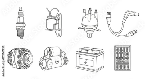 Minimalist Outline Vector Icons of Alcoholic Drinks and Bottles for Bars, Menus, and Beverage Industry