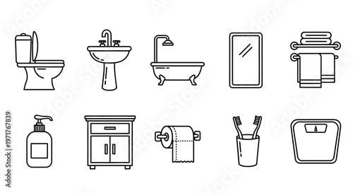 Minimalist Outline Vector Icons of Alcoholic Drinks and Bottles for Bars, Menus, and Beverage Industry