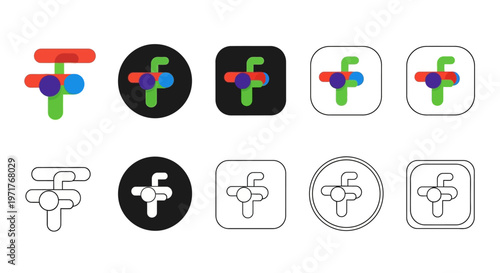 Abstract symbol representing connection and integration, abstract graphic element for digital design and branding