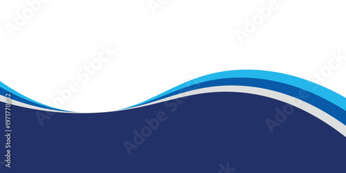Abstract blue wave banner template. eps10