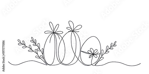Easter sunday eggs beautiful hand drawn illustration for spring celebrations