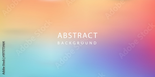 Smooth and blurry colorful gradient mesh background. Modern bright rainbow colors. Easy editable soft colored vector banner template. Premium quality