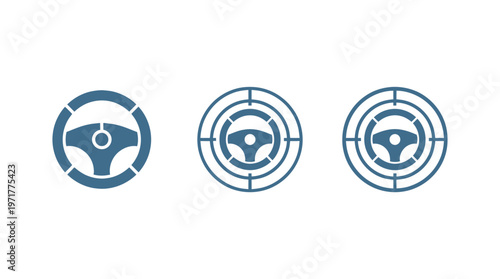 Steering Wheel Icons: Navigation, Precision Driving, and Target Focus