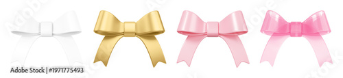 PNG Colorful decorative bows collection on transparent background