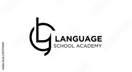 Language School Academy Logo: Modern Design for Global Communication and Learning