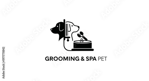 Dog Grooming and Spa Services Logo Design