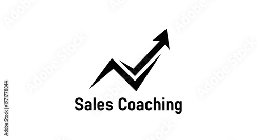 Obraz na płótnie Sales Coaching Graph Upward Arrow Success Business Growth Strategy