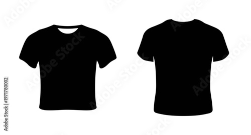 Black tshirt front and back view