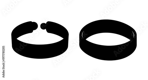 Black rubber wristbands for fitness and events