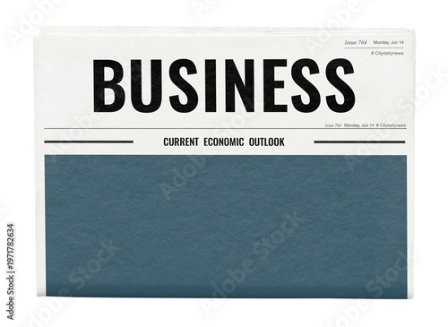 Tableau sur toile Professional business png newspaper sticker, modern nameplate design, transparen