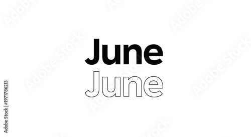 June month name in black.