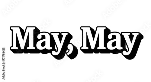 May month text graphic design element 5.