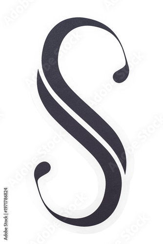 Foto Creative typography letter S icon design sticker