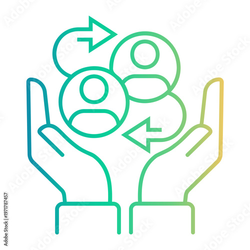 transition Line Gradient Icon