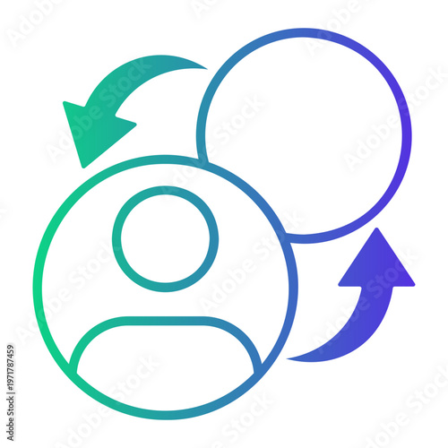 transition Line Gradient Icon