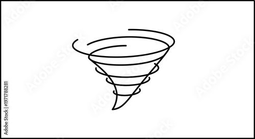 Abstract Tornado Swirl Vortex Symbol