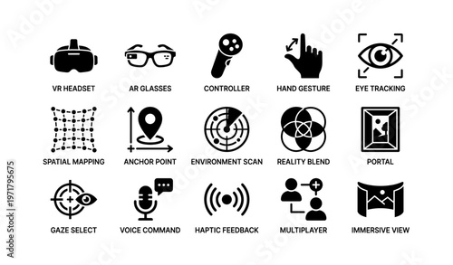Icons of virtual reality: tools and features for immersive experiences