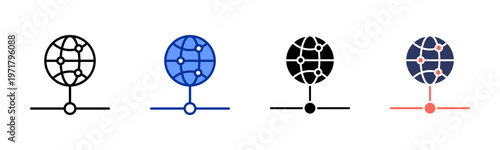 Public Access icon set multiple style collection