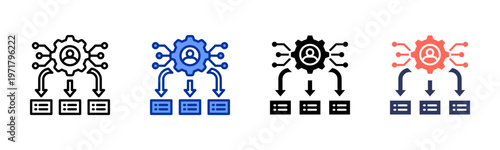 Decision Support icon set multiple style collection