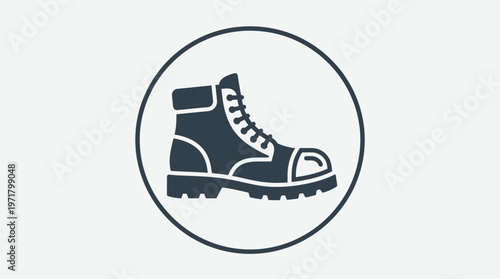 Icon of a Work Boot in a Circle