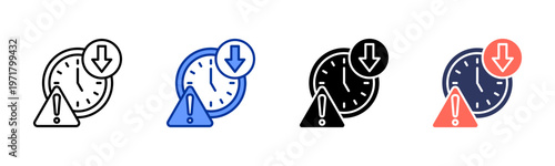 Tableau sur toile Downtime Control icon set multiple style collection