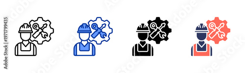 Preventive Maintenance icon set multiple style collection