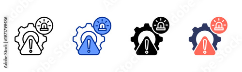 Incident Management icon set multiple style collection