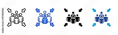 Fotografía Assembly Point icon set multiple style collection