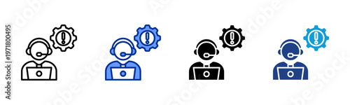 Bild auf Leinwand Command Center icon set multiple style collection