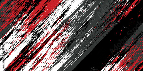 Gaming esport background striking stripes electric banner vector illustration design red black grunge brush wing comic pattern modern abstract concept livery stripes decal paint splash splatter.eps 10