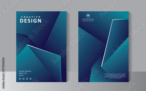 Abstract cover design template with blue colour, A4 size template can use for Cover design, Annual report, brochure, company Profile Cover, Booklet and Catalog Cover. Vector eps 10