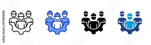 Workforce icon set multiple style collection