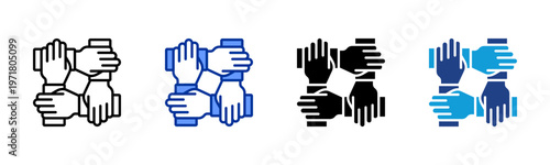 Inclusive Work icon set multiple style collection
