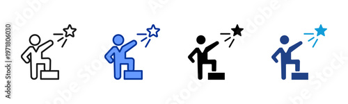 Concept Confidence icon set multiple style collection