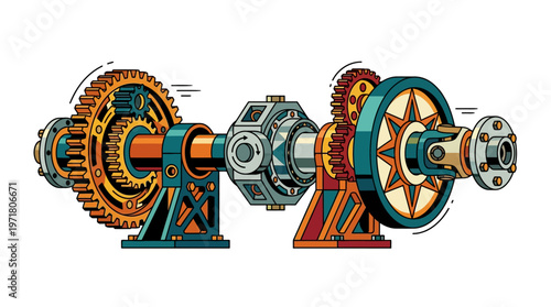 Industrial Gear Mechanical Engineering Component.