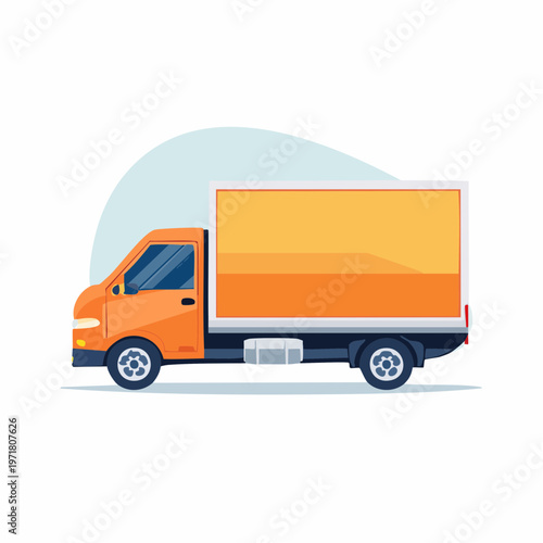配達用のトラックのイラスト 物流・宅配・運送業