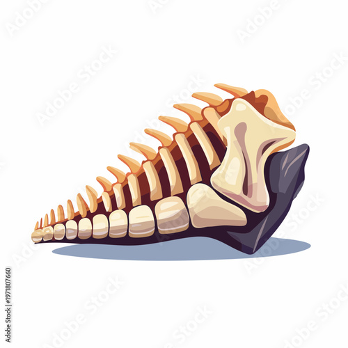 恐竜の骨の化石イラスト 考古学・歴史