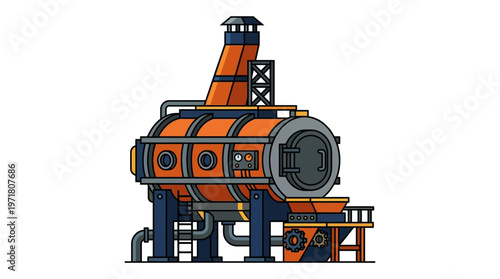 Industrial Machine Equipment Factory Furnace.