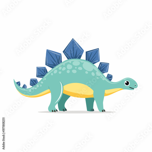 かわいいステゴサウルスのイラスト 恐竜・キャラクター