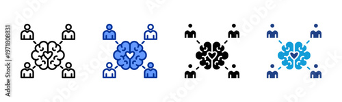 Social Cues icon collection with multiple styles