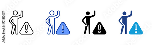 Attention icon collection with multiple styles