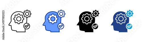 Interpretation icon collection with multiple styles