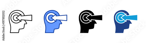 Perception icon collection with multiple styles